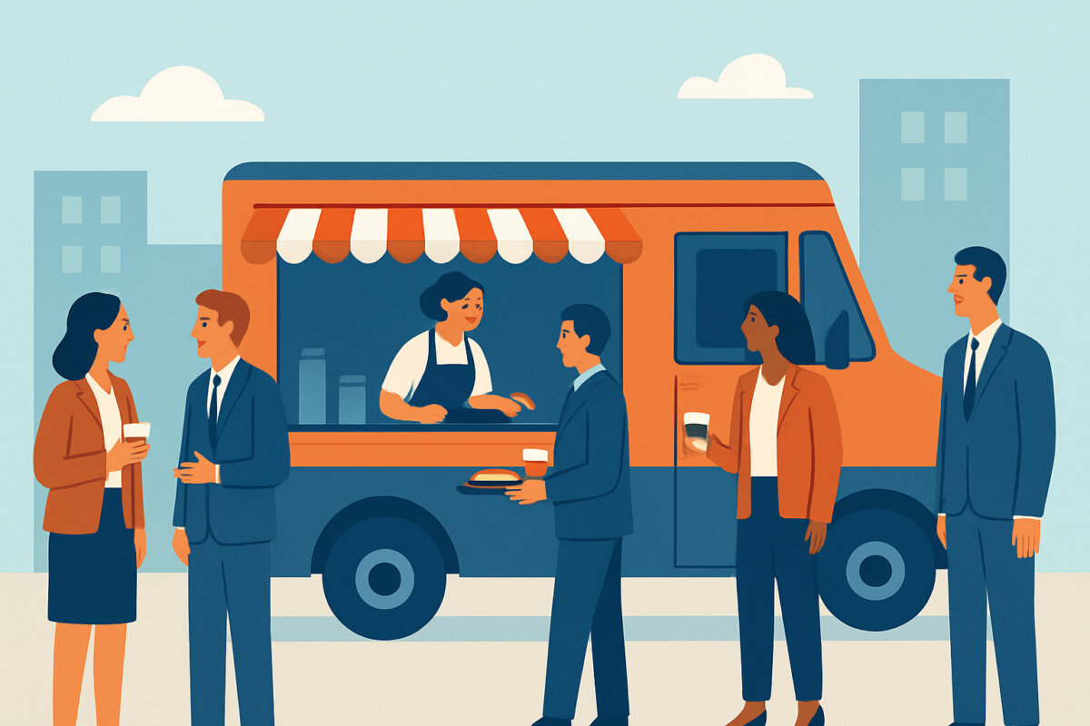 Food truck -palvelu yritystapahtumaan – käytäntö