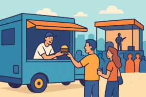 Food truck -palvelut festivaaleille – käytäntö