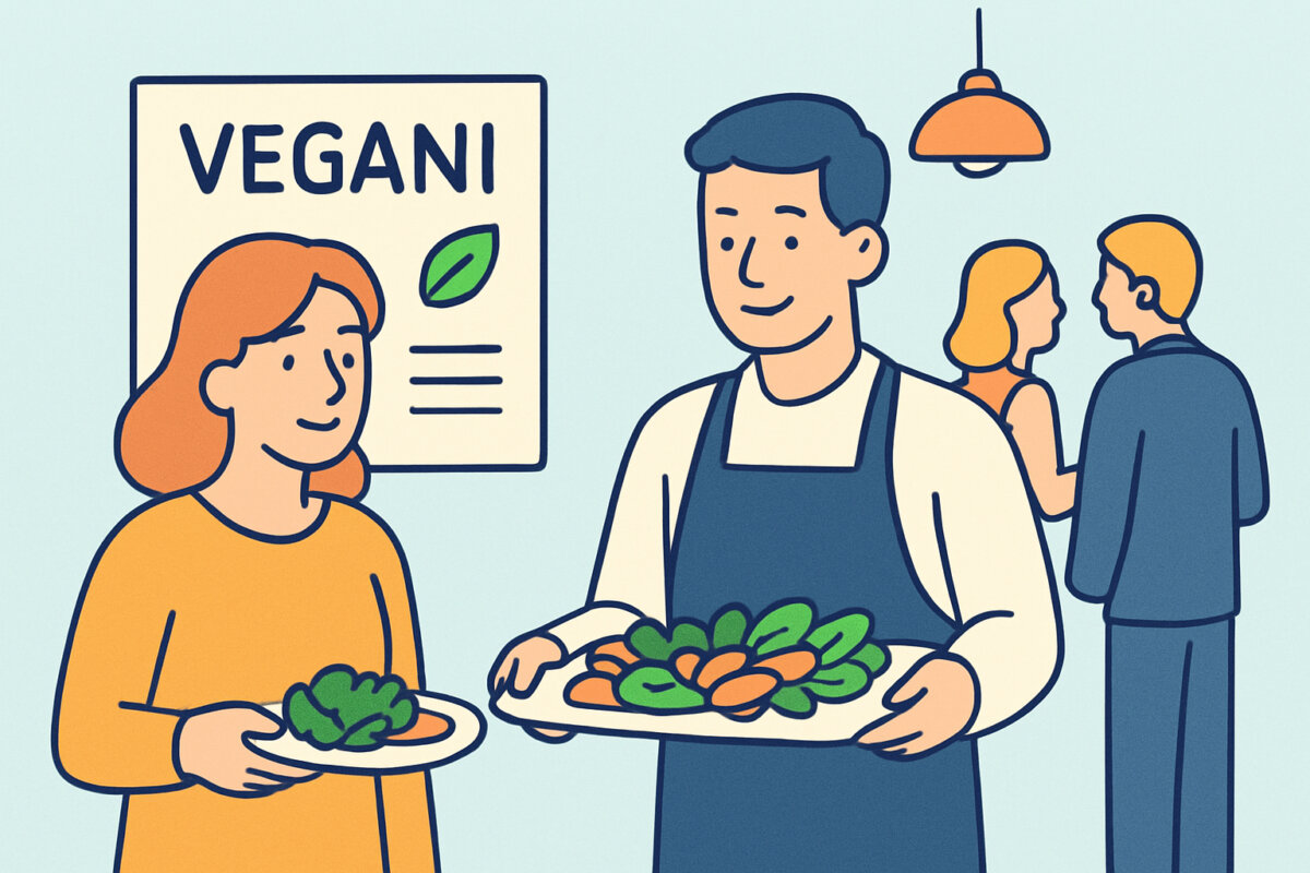 Vegaani-menu pitopalvelusta – käytäntö juhlissa